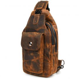 Придбати Модный рюкзак слинг на одну шлейку коньячный винтаж TARWA RY-4007-3md, image , характеристики, відгуки