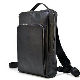 Придбати Кожаный рюкзак для ноутбука 15" дюймов TA-1240-4lx в черном цвете, image , характеристики, відгуки