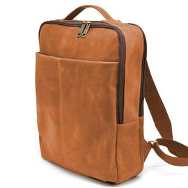 Придбати Кожаный мужской рюкзак рыжий RB-7280-3md, image , характеристики, відгуки