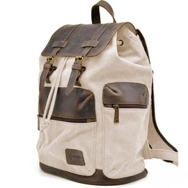 Купить Рюкзак серый (светлый) из парусины и кожи RGj-0010-4lx от бренда TARWA, фото , характеристики, отзывы