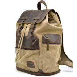 Придбати Вместительный рюкзак из парусины и кожи RSc-0010-4lx от бренда TARWA, image , характеристики, відгуки