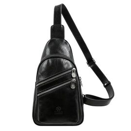 Придбати Кожаная сумка-слинг - Catch-22 - черная Time Resistance 5221301, image , характеристики, відгуки