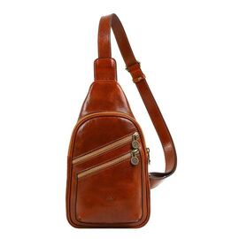 Купить - Кожаная сумка-слинг - Catch-22 - коньячная Time Resistance 5231201, фото , характеристики, отзывы