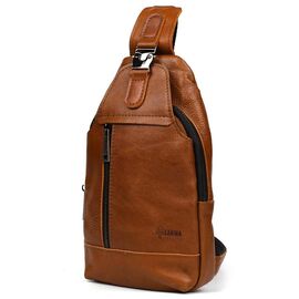 Придбати Мужской рюкзак слинг кожаный коньяк TARWA GB-0116-3md, image , характеристики, відгуки