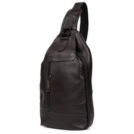 Придбати Мужской рюкзак слинг кожаный черный TARWA GC-0116-3md, image , характеристики, відгуки