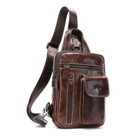 Придбати Мужская кожаная сумка через плечо John McDee JD4006Q винтаж, image , характеристики, відгуки