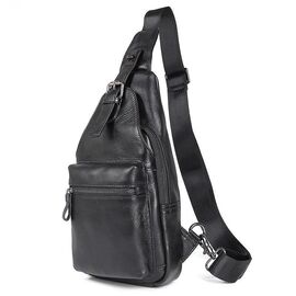 Придбати Мужской кожаный мини-рюкзак на одно плечо JD4012A от John McDee, image , характеристики, відгуки