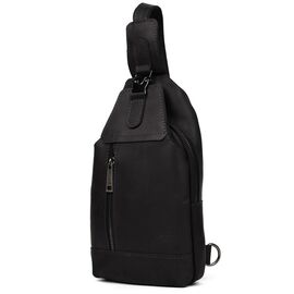 Придбати Мужской рюкзак слинг кожаный черный TARWA RA-0116-3md, image , характеристики, відгуки
