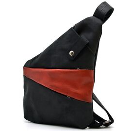 Купить - Рюкзак косуха на одно плечо TARWA RAR-6402-4lx черная c красным (уценка), фото , характеристики, отзывы