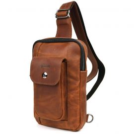 Придбати Мужской коньячный слинг из кожи крейзи хорс RB-0804-3md TARWA, image , характеристики, відгуки