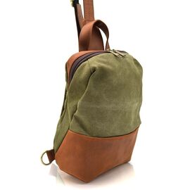 Купить - Мужской слинг через плечо, нагрудная сумка из кожи и канвас TARWA RBH-1905-3md, фото , характеристики, отзывы
