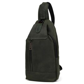 Купить - Мужской рюкзак слинг кожаный зеленый TARWA RE-0116-3md, фото , характеристики, отзывы