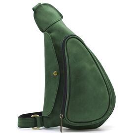 Купить - Зеленая сумка рюкзак слинг кожаная на одно плечо RE-3026-3md TARWA, фото , характеристики, отзывы