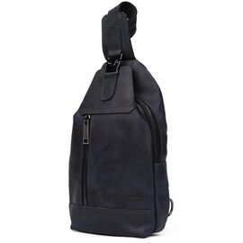 Придбати Мужской рюкзак слинг кожаный синий TARWA RK-0116-3md, image , характеристики, відгуки