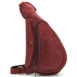 Купить - Красная сумка рюкзак слинг кожаная на одно плечо RR-3026-3md TARWA 1, фото , характеристики, отзывы