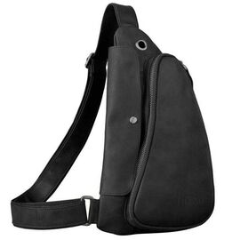 Купить - Кожаный рюкзак слинг TIDING tid3026A черный, фото , характеристики, отзывы