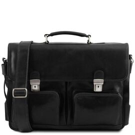 Купить - Мужской портфель сумка с передними карманами Ventimiglia Tuscany TL142069 (Черный), фото , характеристики, отзывы