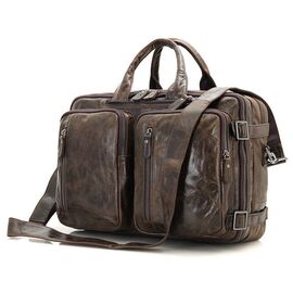 Купить Кожаная сумка-рюкзак трансформер: рюкзак, бриф McDee JD7014C-1, фото , характеристики, отзывы