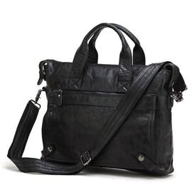 Купить - Кожаная натуральная сумка на каждый день, черная 7120A, фото , характеристики, отзывы