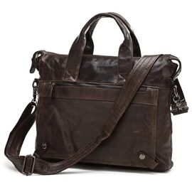 Купить Кожаная натуральная сумка на каждый день, коричневая 7120C, фото , характеристики, отзывы