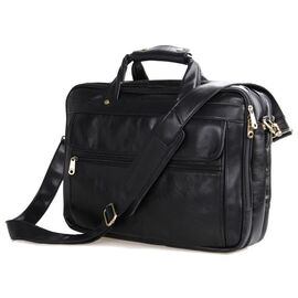 Купить - Кожаная сумка JD7146A, чёрная, коровья кожа, фото , характеристики, отзывы
