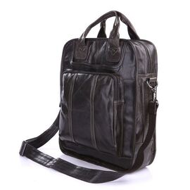 Купить - Вертикальная кожаная мужская сумка, трансформер серая 7168J, фото , характеристики, отзывы