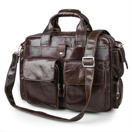 Купить - Вместительная кожаная сумка 2 в 1 для мужчин John McDee 7219C, фото , характеристики, отзывы