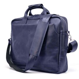 Придбати Мужская сумка для ноутбука 17" из натуральной кожи синяя TARWA RK-1019-4lx, image , характеристики, відгуки
