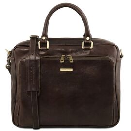 Придбати Кожаный портфель для ноутбука с передним карманом Pisa Tuscany TL141660 (Темно-коричневый), image , характеристики, відгуки