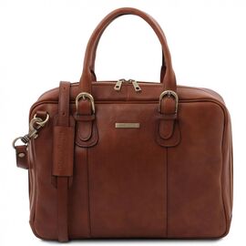 Купить - Кожаная сумка портфель с множеством отделений Tuscany TL142080 Matera (Коричневый), фото , характеристики, отзывы