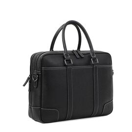 Придбати Кожаная сумка для ноутбука, цвет черный, John McDee, 7348A, image , характеристики, відгуки