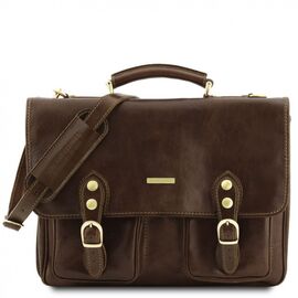 Купить - Мужской кожаный портфель Tuscany Leather Modena TL141134 (Темно-коричневый), фото , характеристики, отзывы