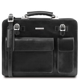 Купить - Мужской кожаный портфель 2 отделения Tuscany Leather Venezia TL141268 (Черный), фото , характеристики, отзывы