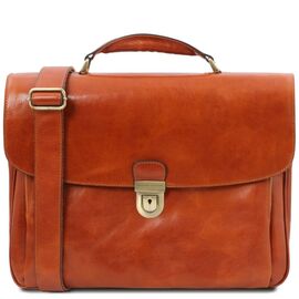 Купить - Кожаный мужской портфель мультифункциональный Alessandria Tuscany TL142067 (Мед), фото , характеристики, отзывы