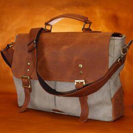 Придбати - Мужская сумка-портфель из канваса и кожи RBcs-3960-3md TARWA, image , характеристики, відгуки