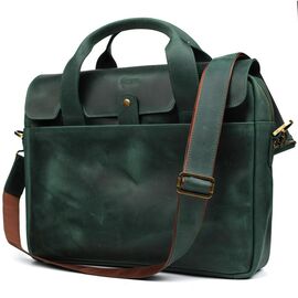 Придбати Мужская сумка-портфель из натуральной кожи зеленая RE-1812-4lx TARWA, image , характеристики, відгуки