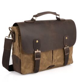 Купить - Мужская сумка-портфель водостойкий канвас и кожа RSw-3960-3md TARWA, фото , характеристики, отзывы