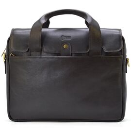 Придбати Кожаная сумка-портфель для ноутбука GC-1812-4lx от TARWA коричневая, image , характеристики, відгуки
