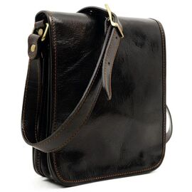 Купить - Маленькая кожаная сумка мессенджер - On The Road от Time Resistance 1165201 коричневый, фото , характеристики, отзывы