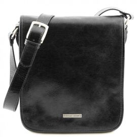 Купить - Мужской большой кожаный мессенджер Tuscany Leather Messenger TL141255 (Черный), фото , характеристики, отзывы