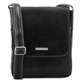 Купить - Мужская кожаная сумка через плечо JOHN, Tuscany TL141408 (Черный), фото , характеристики, отзывы