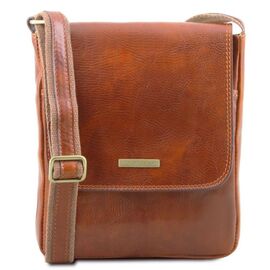 Купить - Мужская кожаная сумка через плечо JOHN, Tuscany TL141408 (Мед), фото , характеристики, отзывы