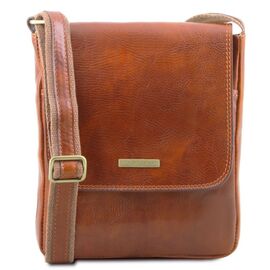 Придбати - Мужская кожаная сумка через плечо JOHN, Tuscany TL141408 (Мед), image , характеристики, відгуки