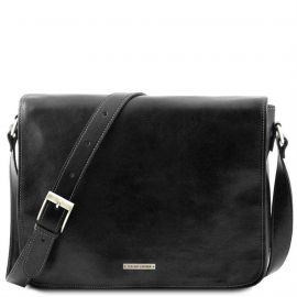 Купить Мужской кожаный мессенджер Tuscany Leather Messenger Double TL90475 (Черный), фото , характеристики, отзывы