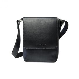 Купить - Мужская сумка-мессенджер мини формата, 235х160х50 мм, чёрный, фото , характеристики, отзывы