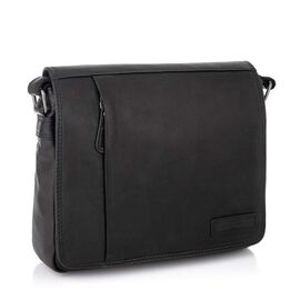 Купить - Мужская кожаная сумка через плечо HILL BURRY HB3075A черная, фото , характеристики, отзывы