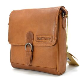Купить - Мужская кожаная сумка на плечо Hill Burry HB3193B с клапаном коньячная, фото , характеристики, отзывы