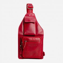 Купить - Мужская кожаная сумка слинг кросс-боди красная HILL BURRY HB3338R, фото , характеристики, отзывы