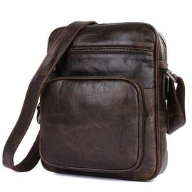 Купить Мужская сумка через плечо John McDee 1008Q, натуральная кожа, фото , характеристики, отзывы