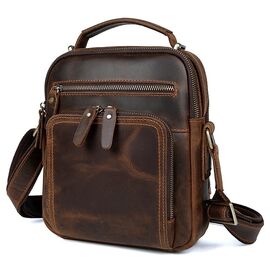 Купить - Кожаная мужская сумка через плечо и с ручкой JD1063R John McDee, фото , характеристики, отзывы